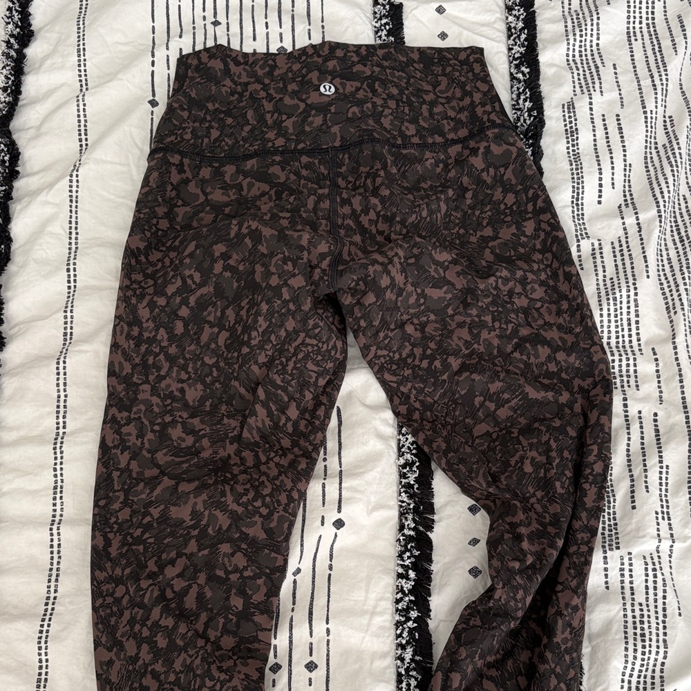 Lululemon Black and Brown Patterned Leggings